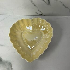 VINTAGE Belleek Ireland Porcelain Heart shaped bowl